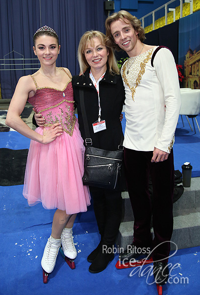 Kaitlin Hawayek & Jean-Luc Baker (USA) with coach Natalia Deller