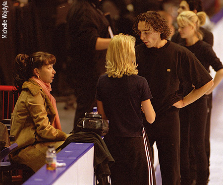 Elena Grushina &amp; Ruslan Goncharov with coach Maia Usova