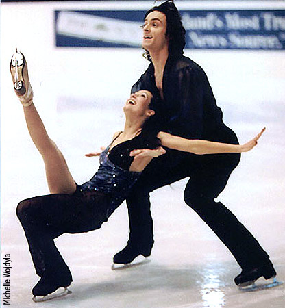 Marie-France Dubreuil &amp; Patrice Lauzon at the practice rink