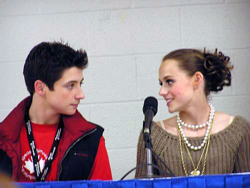 Tessa Virtue &amp; Scott Moir at the press conference after the OD