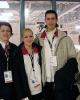 Simona Kopsova &amp; Gabriel Mistelbauer (AUT) with their coaches