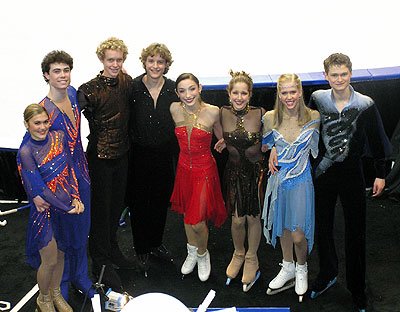 The junior medalists post-ceremony
