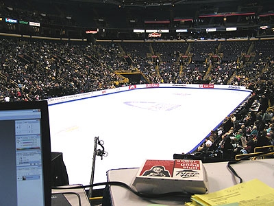 View from the Press Area