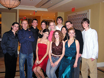 Dancers ready for the competitors' party