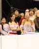 The medalists wait for the the ceremony to begin