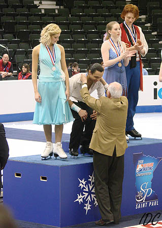 Nathan Truesdell receives his silver medal