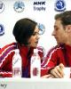 Nathalie Pechalat &amp; Fabian Bourzat at the press conference after the OD