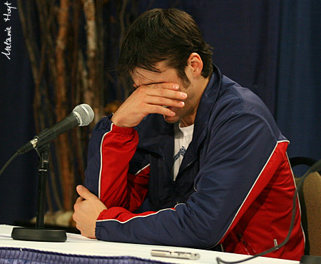 Ryan Bradley, still laughing about Chan's feet