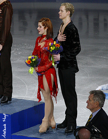 Samuelson &amp; Bates during the National Anthem