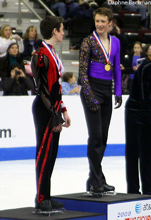 Training mates Brandon Mroz and Jeremy Abbott