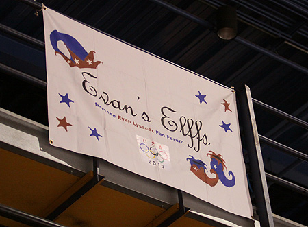 Evan Lysacek's fan's post their special banner