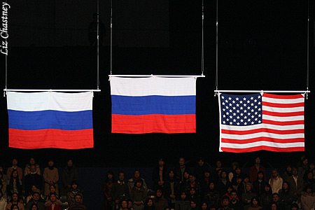 The flags of the Junior Grand Prix Final medalists