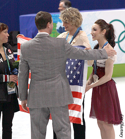 Meryl &amp; Charlie with coaches Igor Shpilband &amp; Marina Zoueva