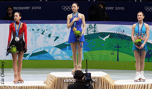 The 2010 Olympic ladies podium