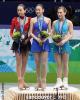 The medalists on the Olympic podium