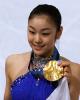 Kim Yu-Na shows off her Olympic gold medal