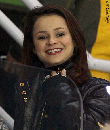 Sasha Cohen in the audience