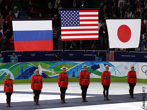 The flags are raised