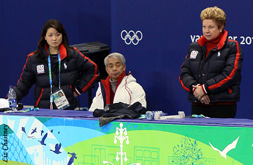 Coaches Yuka Sato, Nobuo Sato, Galina Zmievskaya