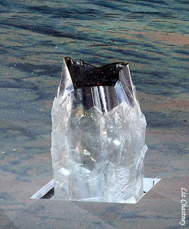 The cauldron emerges from the arena floor