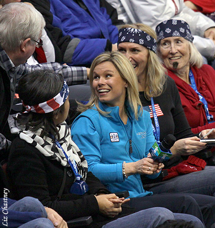 Josee Chouinard interviews audience members