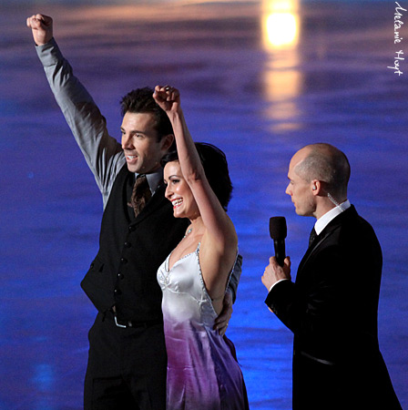 Weiss and Dubreuil with Kurt Browning