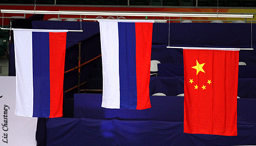 Junior Ladies - the flags are raised