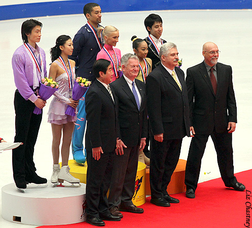 Pairs - Posing for Photographs with Event Officials