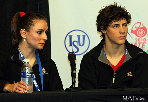 Vanessa Crone &amp; Paul Poirier (CAN) at the Free Dance Press Conference