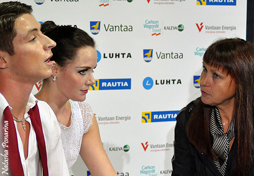 Tessa Virtue &amp; Scott Moir (CAN) w/coach Marina Zoueva