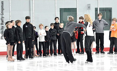 White &amp; Belbin instruct the teams on proper posture