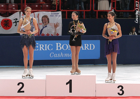 2011 Trophée Eric Bompard Ladies Podium