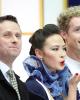 Madison Chock & Evan Bates with coach Igor Shpilband