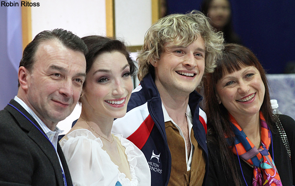 Meryl Davis & Charlie White with coaches Oleg Epstein & Marina Zoueva