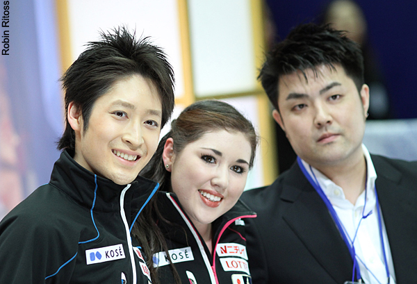 Bryna Oi & Taiyo Mizutani with coach Masakazu Naruse