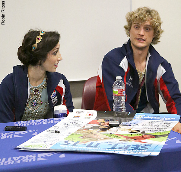 Meryl Davis & Charlie White (USA) after the Free Dance