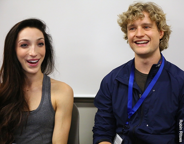 Meryl Davis & Charlie White (USA) after the Short Dance