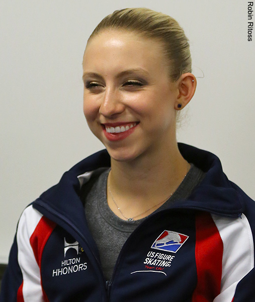 Agnes Zawadzki (USA) after the Short Program