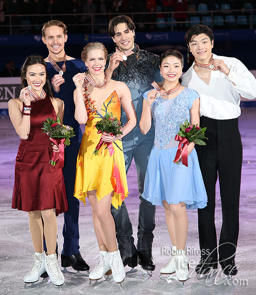 Chock & Bates (USA) - silver; Weaver & Poje (CAN) - gold; and Shibutani & Shibutani (USA) - bronze