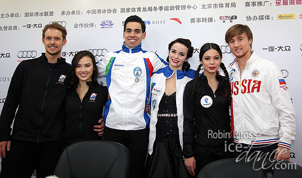 Chock & Bates (USA), Cappellini & Lanotte (ITA) and Ilinykh & Zhiganshin (RUS)