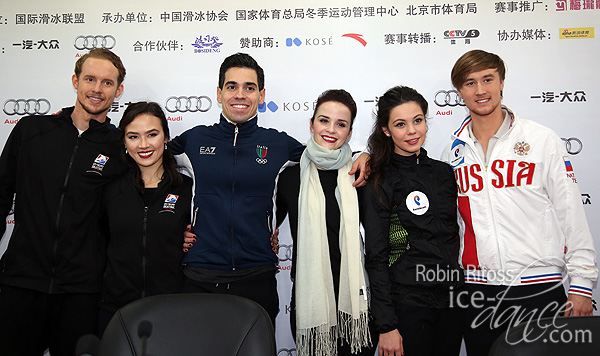 Top 3 after the short dance