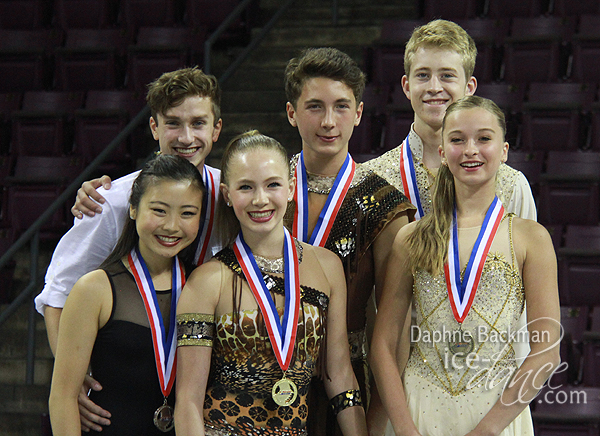 Aya Takai & Alexander Martin (silver); Gigi Becker & Luca Becker (gold); Alina Efimova & Kyle MacMillan (bronze)