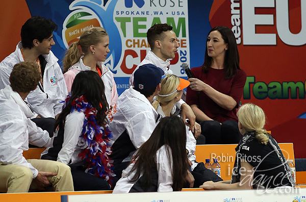 Men's Group 1 - Adam Rippon is interviewed by Icenetwork's Sinead Kerr