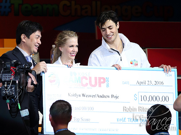 Weaver & Poje receive their check