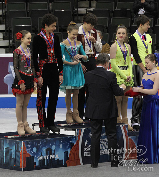 The Greens receive their trophies