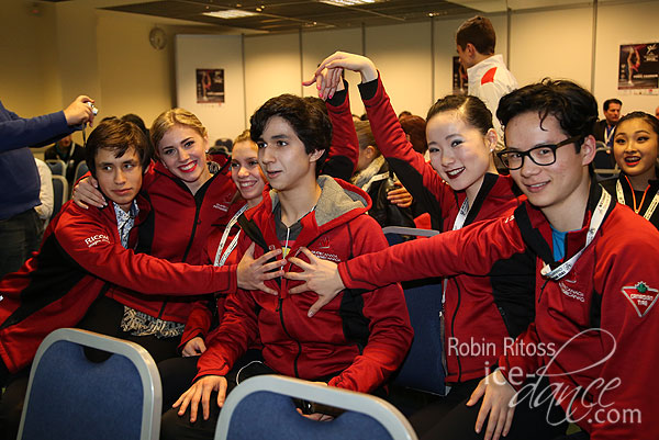 Team Canada has some fun at the draw