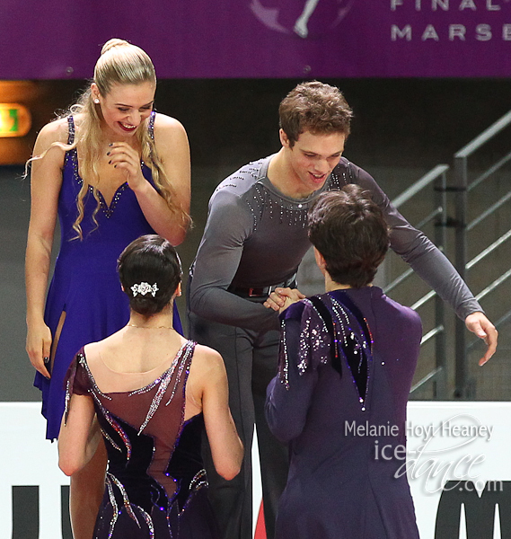 The Parsons siblings congratulate McNamara & Carpenter