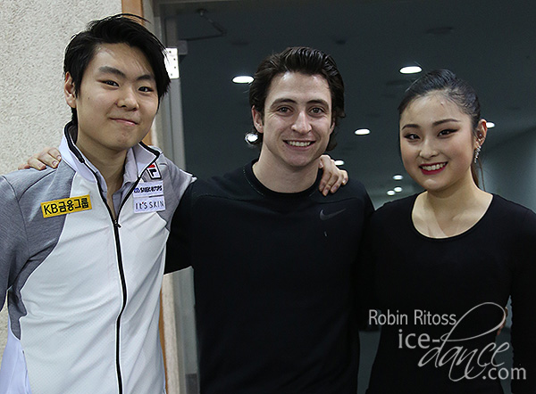 Hojung Lee & Richard Kang In Kam (KOR) with Scott Moir (CAN)