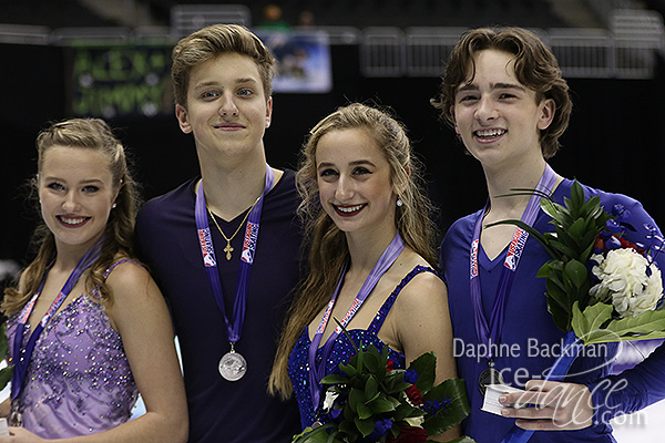 Training mates: Carreira & Ponomarenko with Lewis & Bye