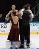 Fournier Beaudry & Sorensen and Stepanova & Bukin exchange congratulatory hugs